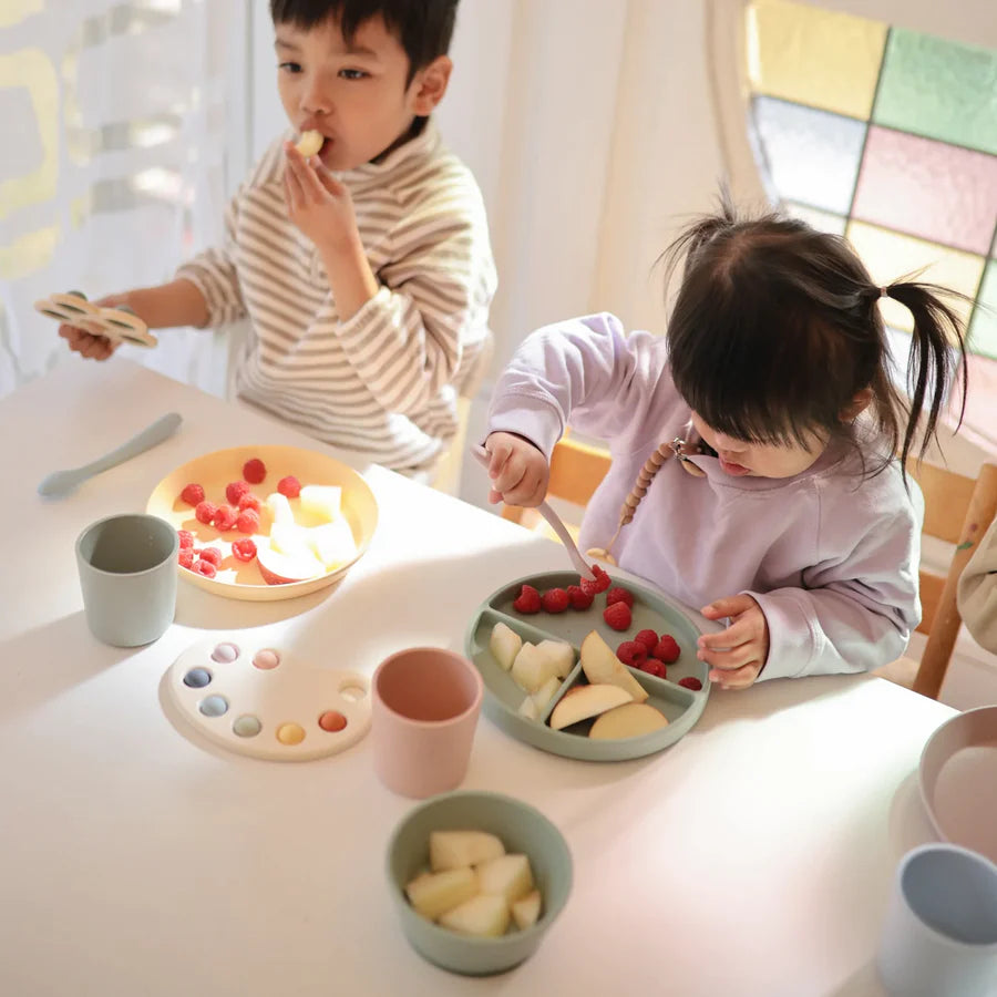 2 Cucchiaini Mushie Baby Spoon, Powder Blue