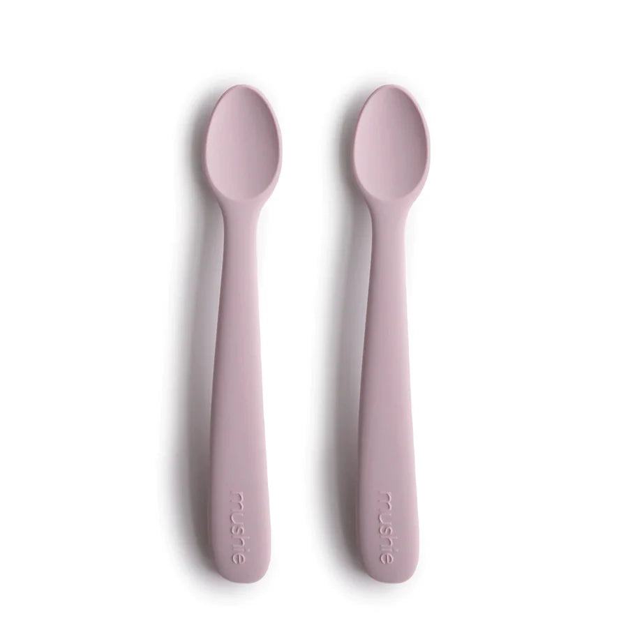 2 Cucchiaini Mushie Baby Spoon, Soft Lilac