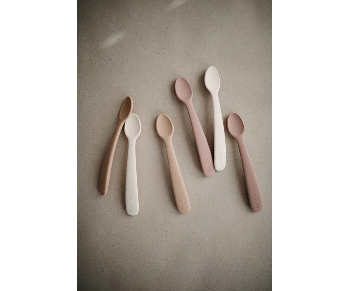 2 Cucchiaini Mushie Baby Spoon Ivory