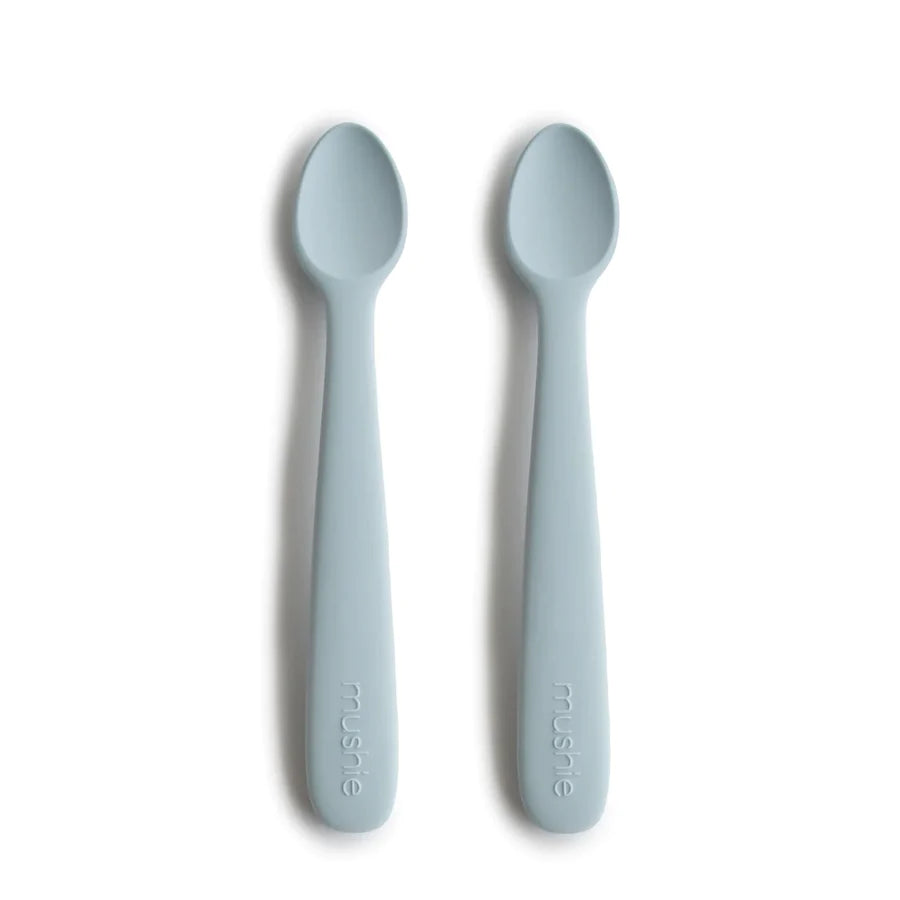 2 Cucchiaini Mushie Baby Spoon, Powder Blue