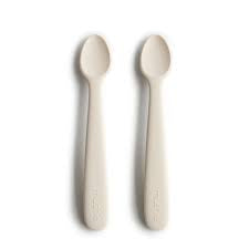 2 Cucchiaini Mushie Baby Spoon Ivory